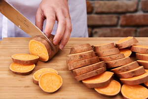 Zoete aardappel koken