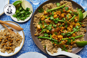 zoete aardappelcurry met quinoa